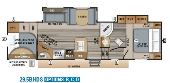Jayco Eagle HT 29.5BHDS floor plan