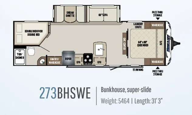 Keystone Bullet 273BHSWE floor plan