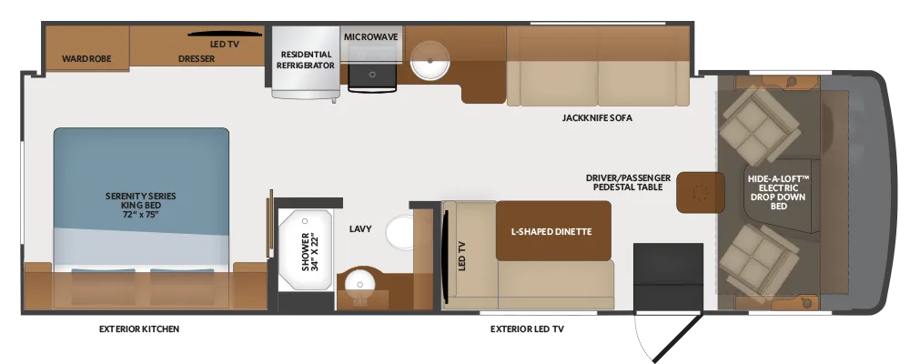 Fleetwood Flair 29M floor plan