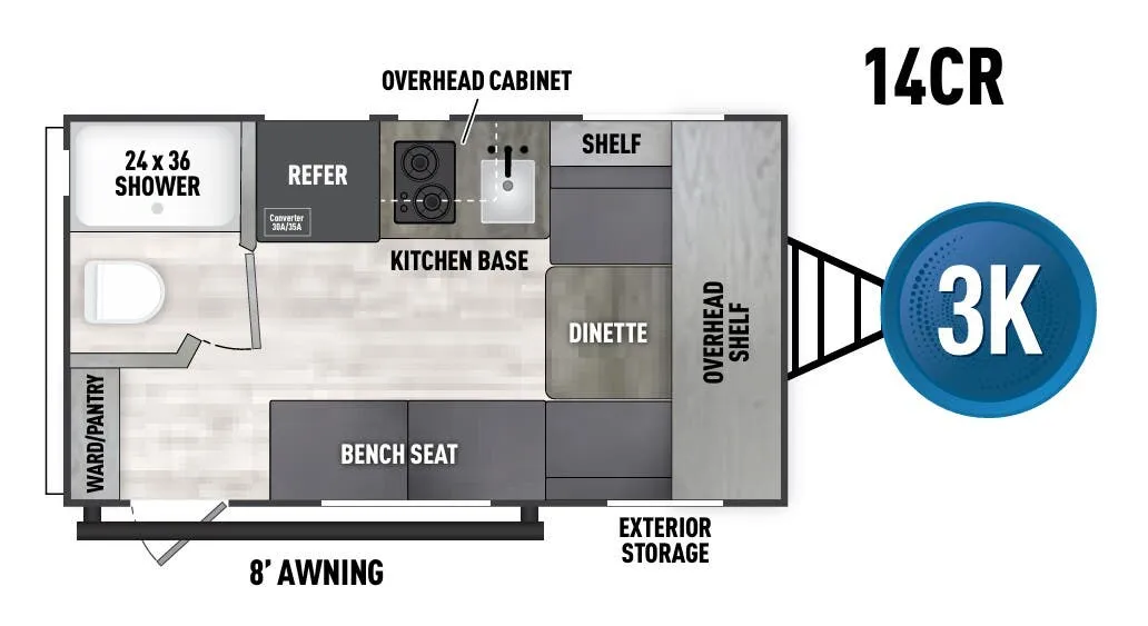 Coachmen Clipper 14CR floor plan