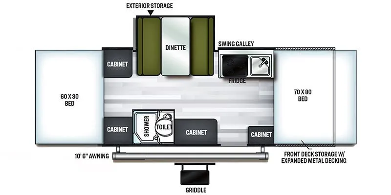 Forest River Rockwood Extreme Sports Package ESPÂ 232 floor plan