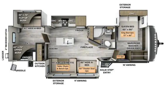 Forest River Rockwood Signature 8336BH floor plan