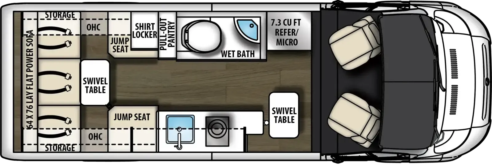 2027 Coachmen Nova 20D - Floor plan