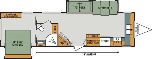 K-Z Spree S302FKF floor plan