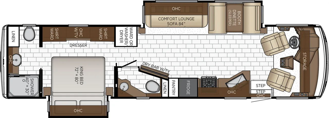 2027 Newmar Bay Star 3609 - Floor plan