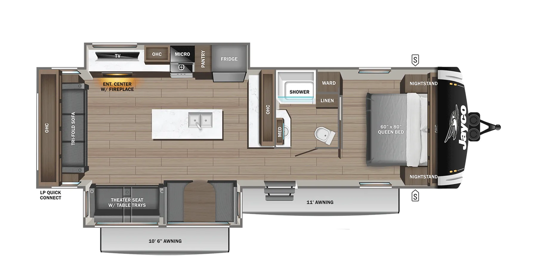 2025 Jayco Jay Feather 32RL - Floor plan