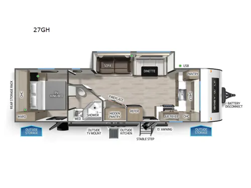 2026 Forest River Cherokee Grey Wolf 27GH - Photo 3