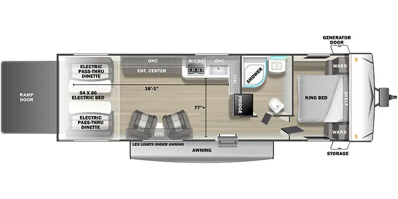 Forest River Shockwave 2730RLX floor plan