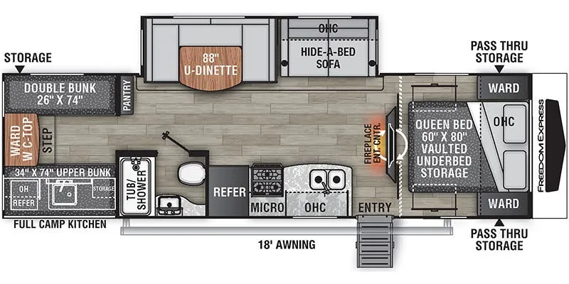 Coachmen Freedom Express Liberty Edition 292BHDSLE floor plan
