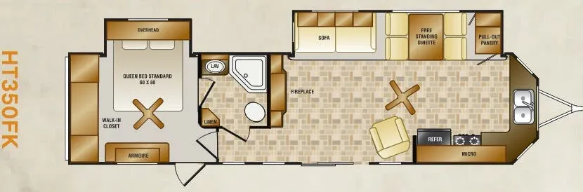 CrossRoads Hampton HT350FK floor plan