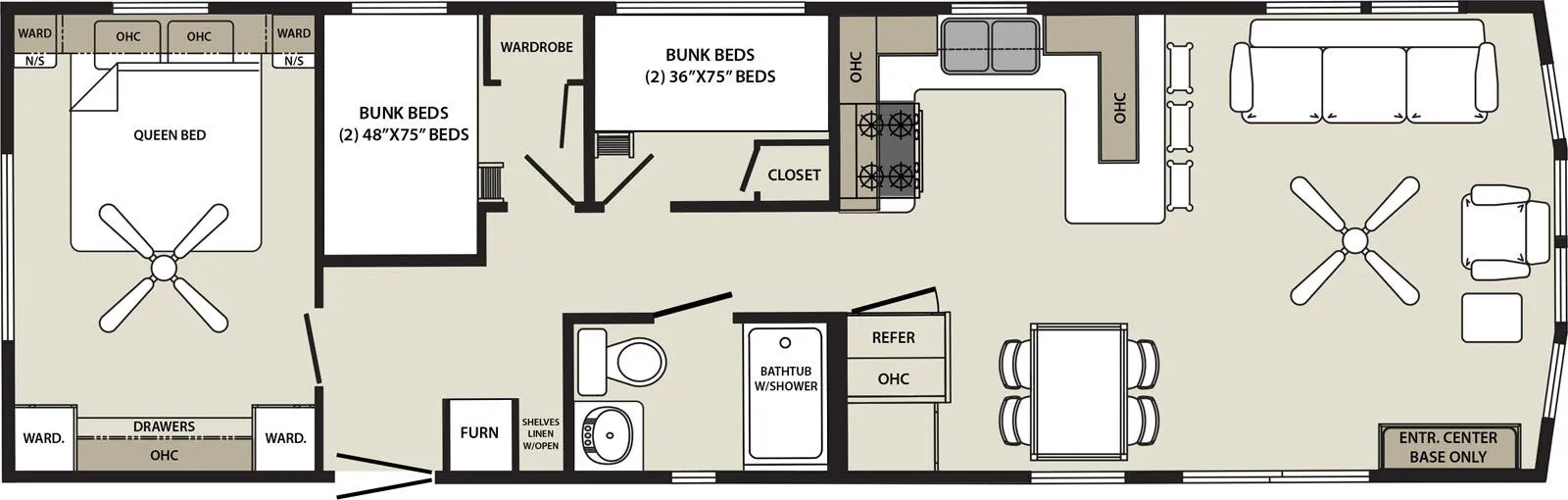 Forest River Quailridge Canada 45-3B-C floor plan