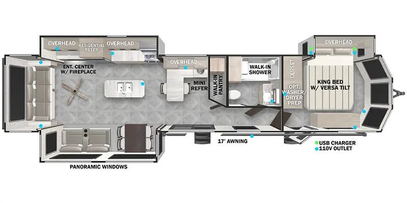 Forest River Wildwood Lodge 40RLB floor plan