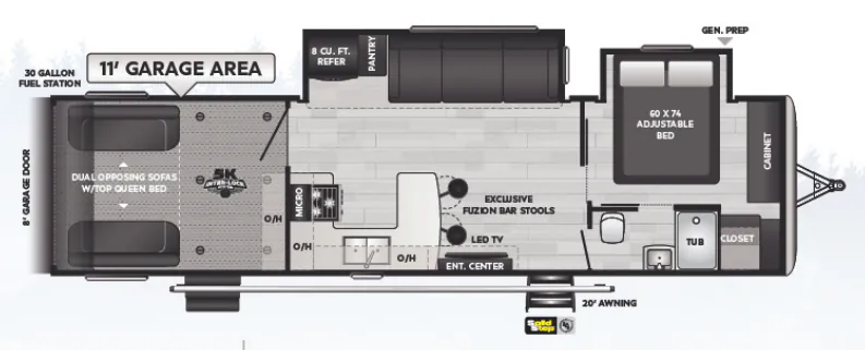 Keystone Impact 317 floor plan