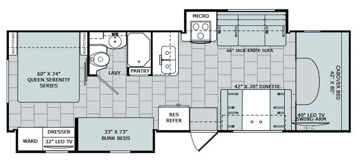 Holiday Rambler Vesta 30D floor plan