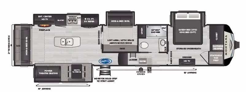 2021 Keystone Montana 3855BR - Floor plan