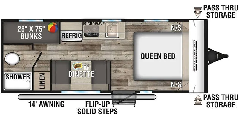 K-Z Sportsmen Classic 190BH floor plan