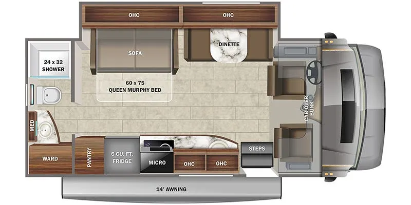 2022 Jayco Melbourne Prestige 24RP - Floor plan