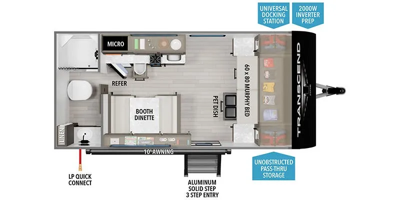 2025 Grand Design Transcend One 151RB floor plan