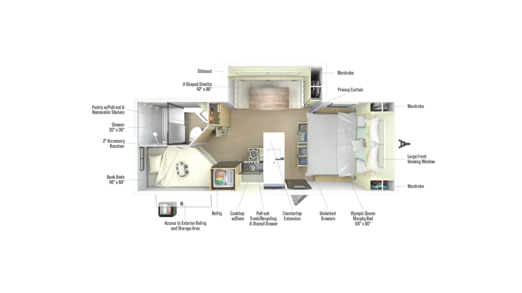 2027 Winnebago Thrive 22MBH floor plan