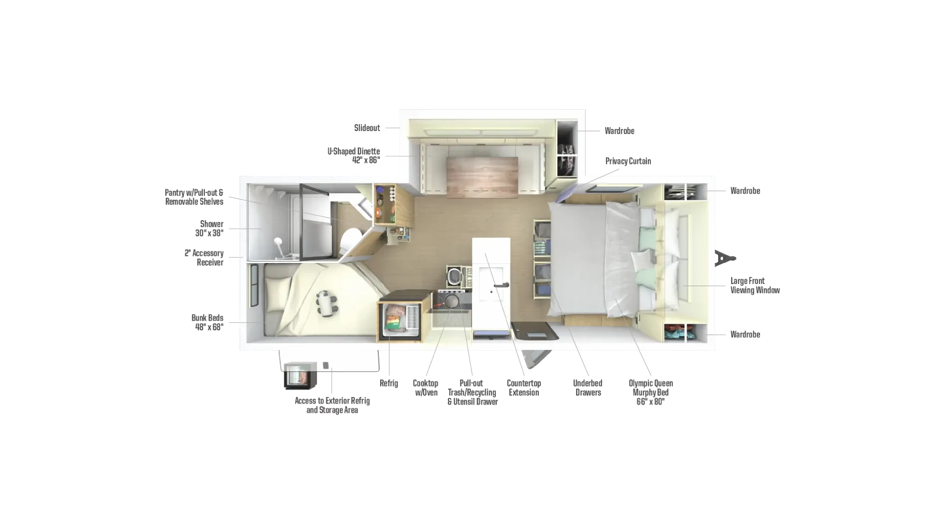 2027 Winnebago Thrive 22MBH - Floor plan
