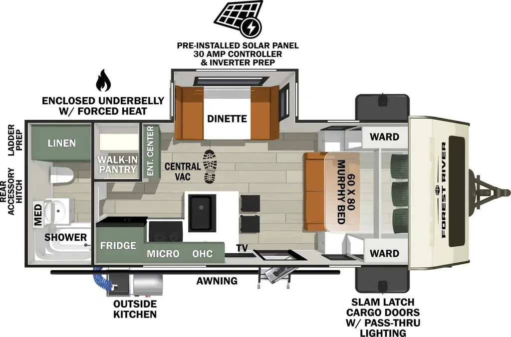 2025 Forest River No Boundaries NB20.4 floor plan
