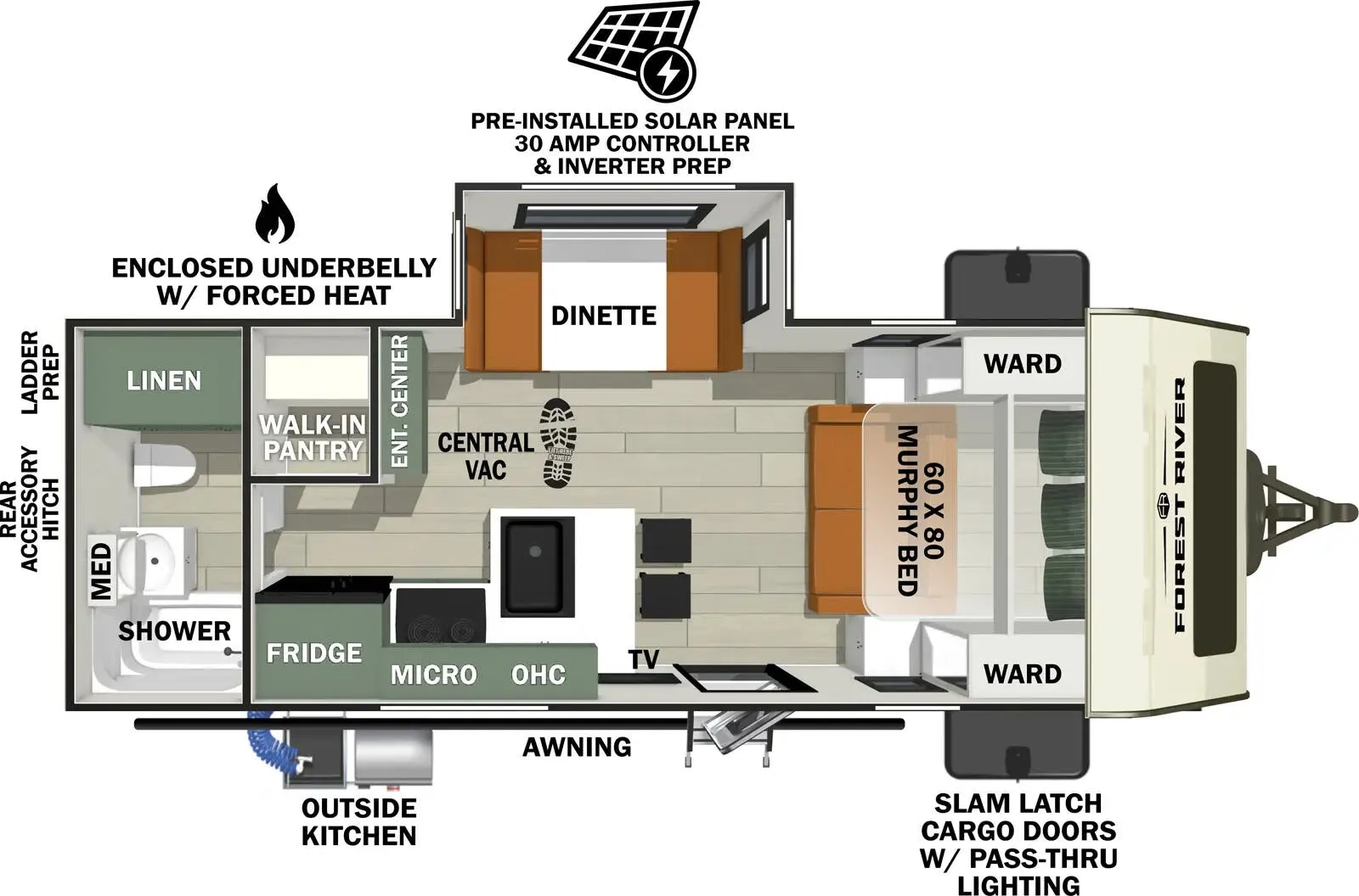 2025 Forest River No Boundaries NB20.4 - Floor plan
