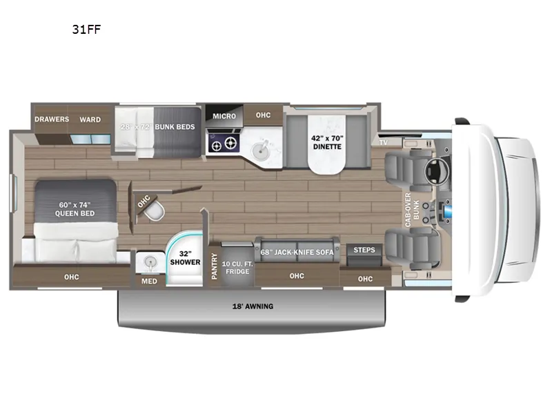 2026 Entegra Coach Odyssey-SE 31FF floor plan