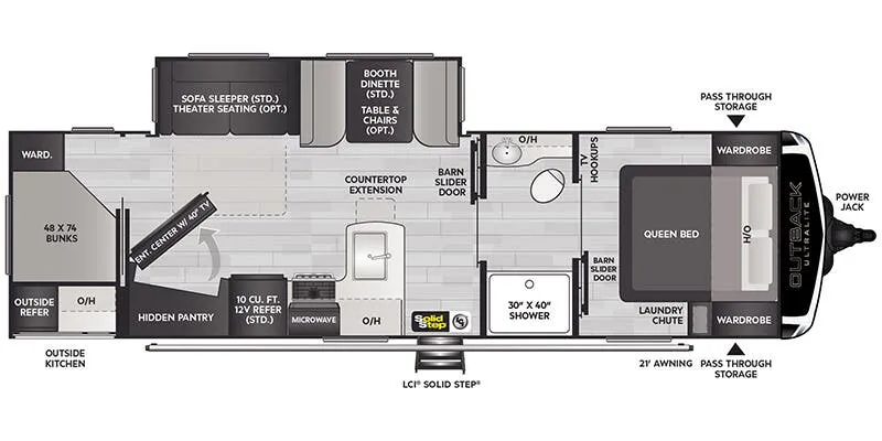 2025 Keystone Outback 291BH - Floor plan