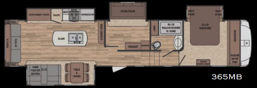 Forest River Sabre 365MB floor plan