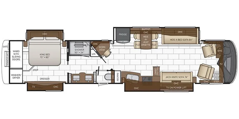 Newmar London Aire 4589 floor plan