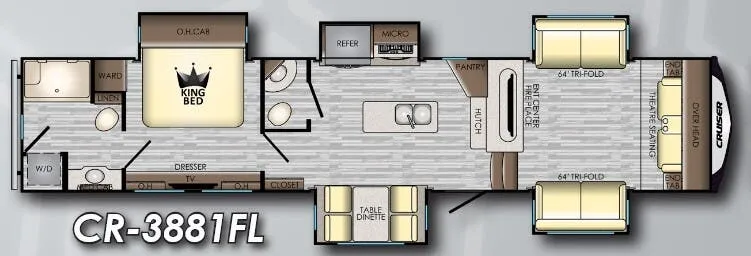 CrossRoads Cruiser 3881FL floor plan