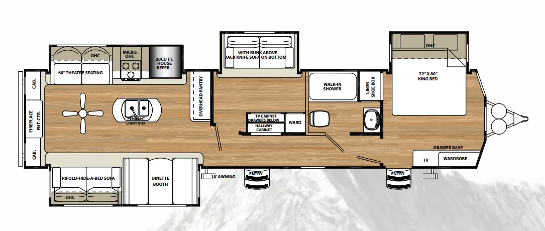 Forest River Sierra Destination 391SAB floor plan