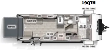 2023 Forest River IBEX 19QTH - Floor plan