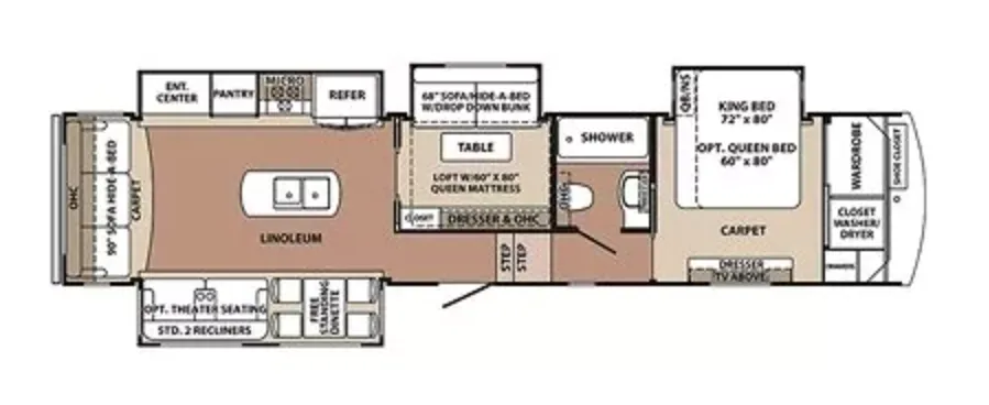Forest River Cardinal Limited 3780LFLE floor plan
