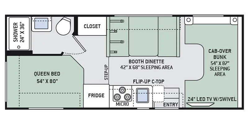 2019 Thor Motor Coach Chateau 22E - Floor plan