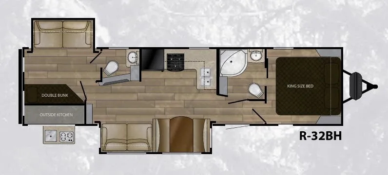 Cruiser RV Radiance 32BH floor plan