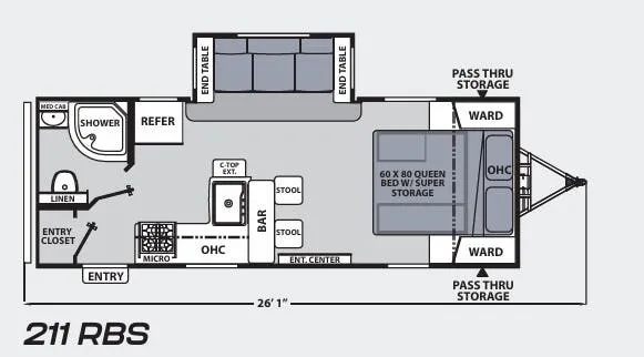 Coachmen Apex Ultra-Lite 211RBS floor plan
