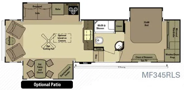 Highland Ridge Mesa Ridge MF345RLS floor plan