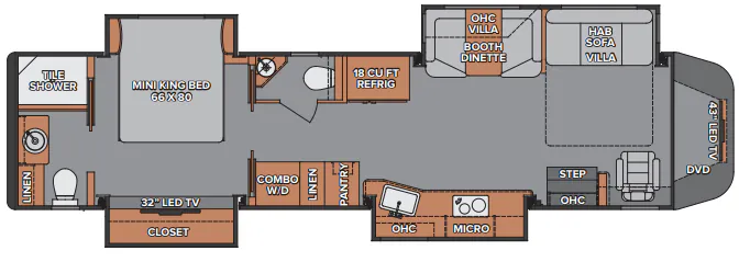 Renegade RV Ikon 34RM floor plan