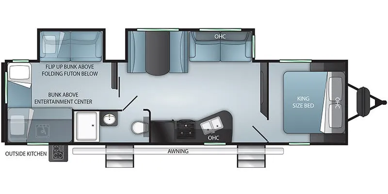 Cruiser RV Twilight Signature TWS 3300 floor plan