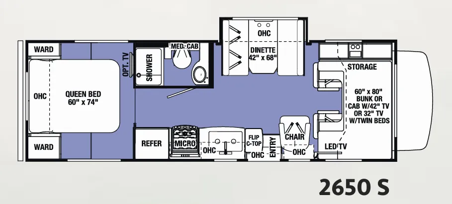 Forest River Sunseeker 2650S floor plan