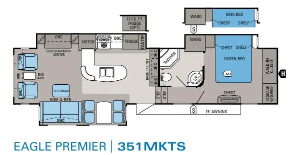 Jayco Eagle Premier 351MKTS floor plan