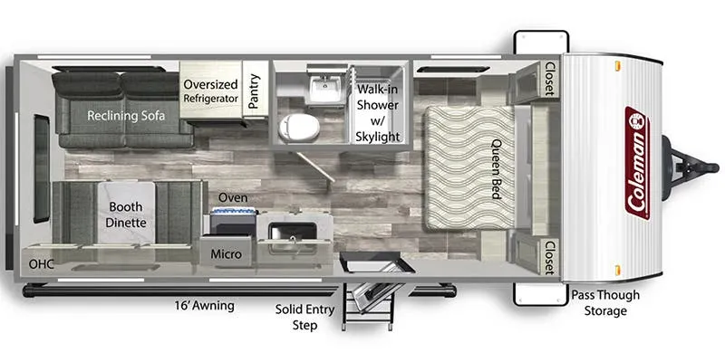 2024 Dutchmen Coleman Lantern LT Series 202RD floor plan