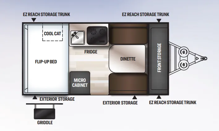 Forest River Rockwood Hard Side A122 floor plan