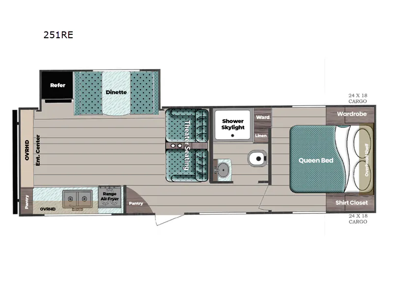 2025 Gulf Stream RV Ameri-Lite Ultra Lite 251RE - Floor plan