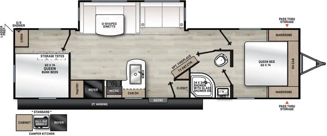 Forest River Aurora 29TQS floor plan
