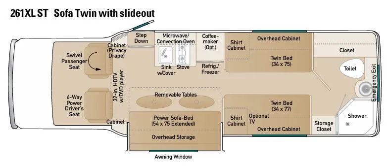 Coach House Platinum 261XL ST floor plan