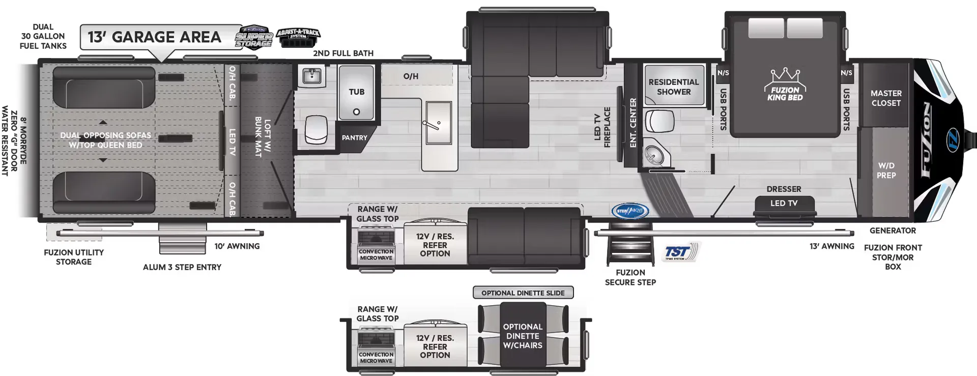 Keystone Fuzion 430 floor plan