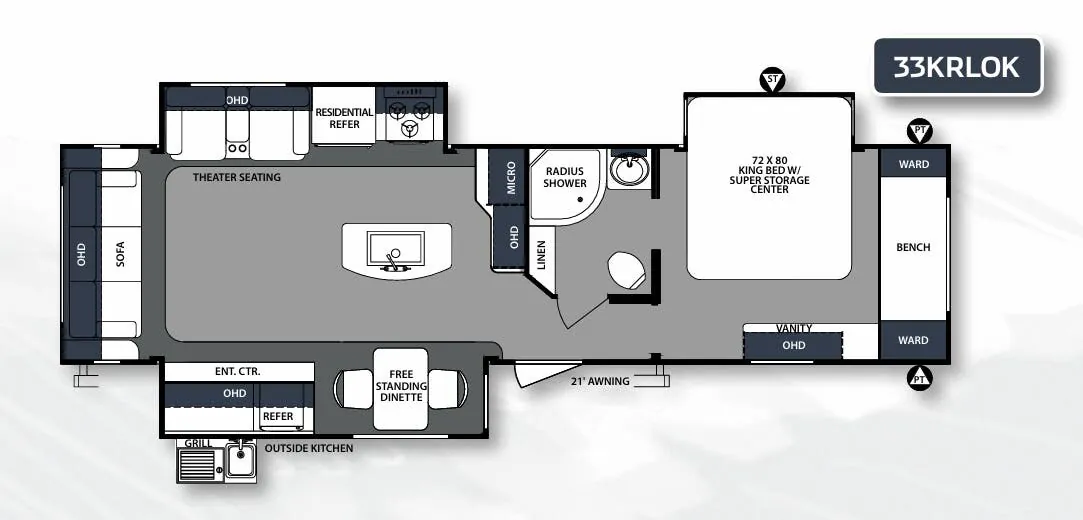 Forest River Surveyor Luxury 33KRLOK exterior