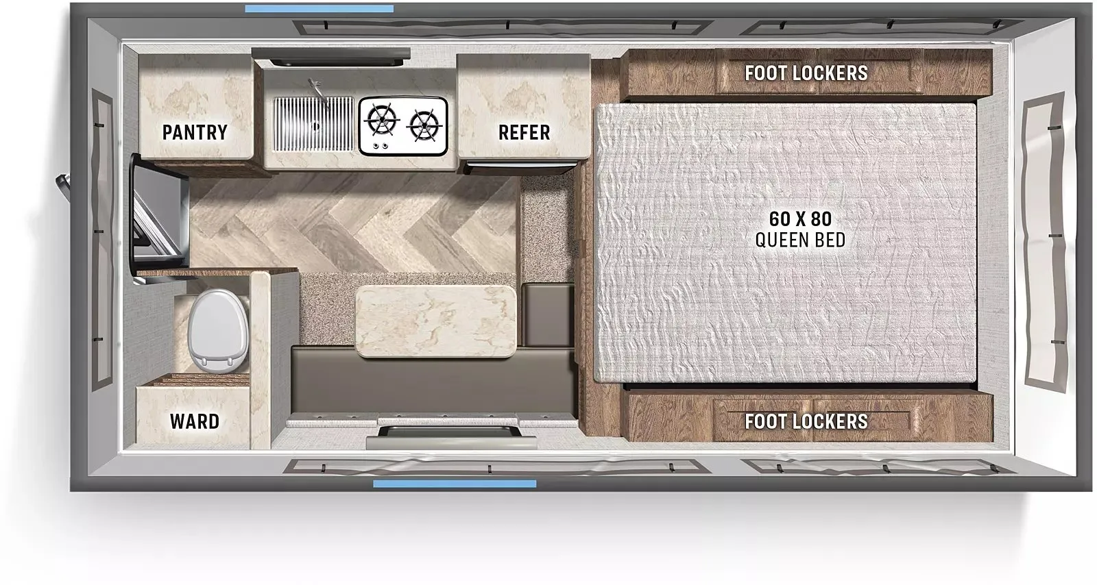 Palomino Real Lite Truck Camper SS-1609 floor plan
